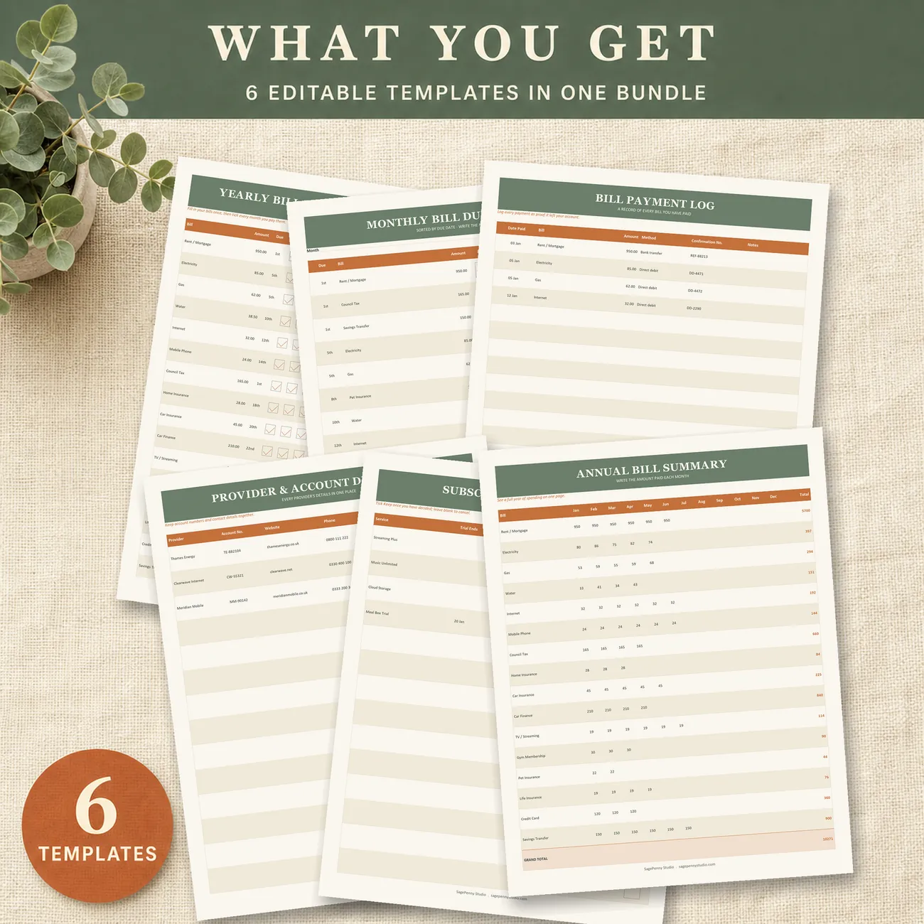 6 Editable Templates thumbnail