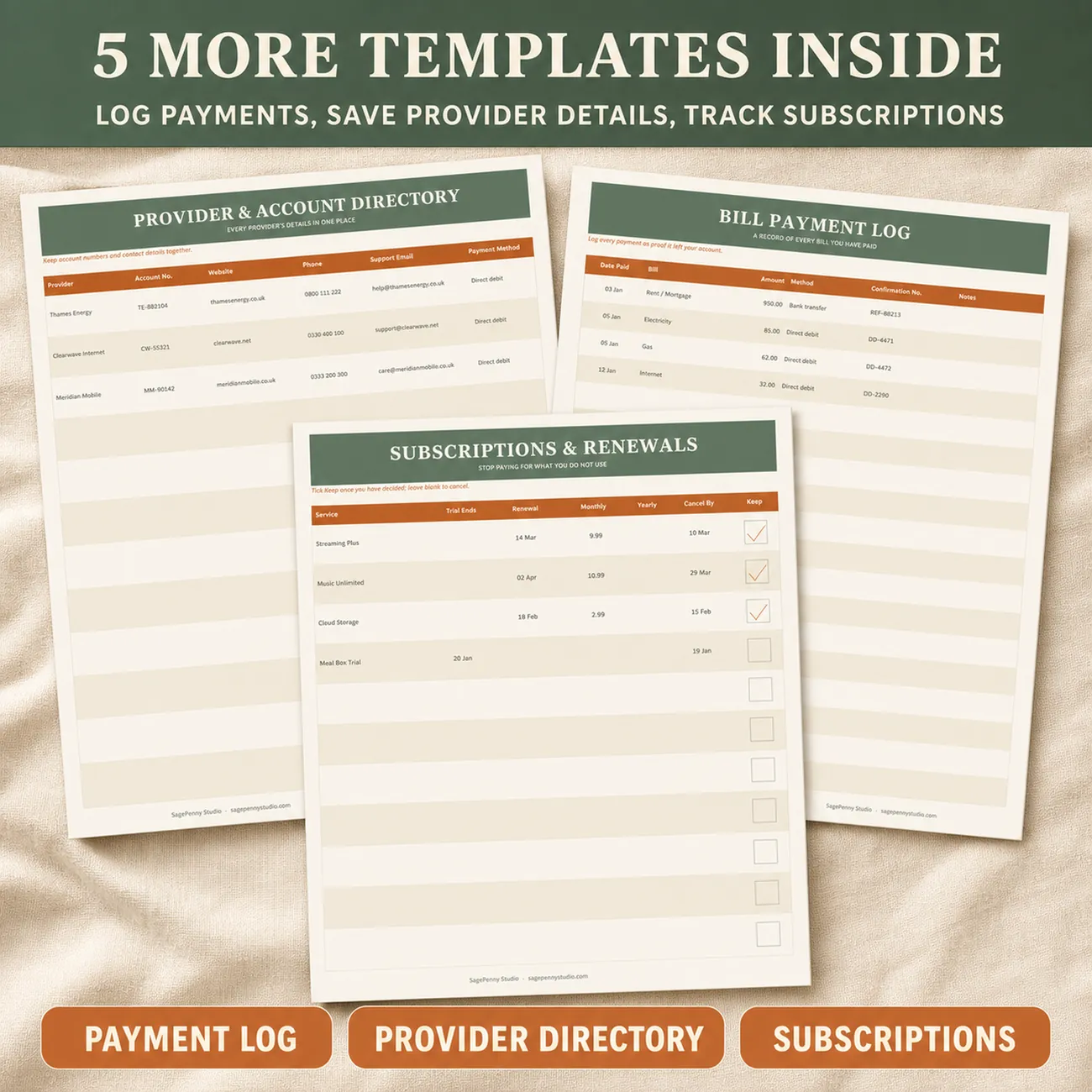 Payment Log, Directory & Subscriptions thumbnail