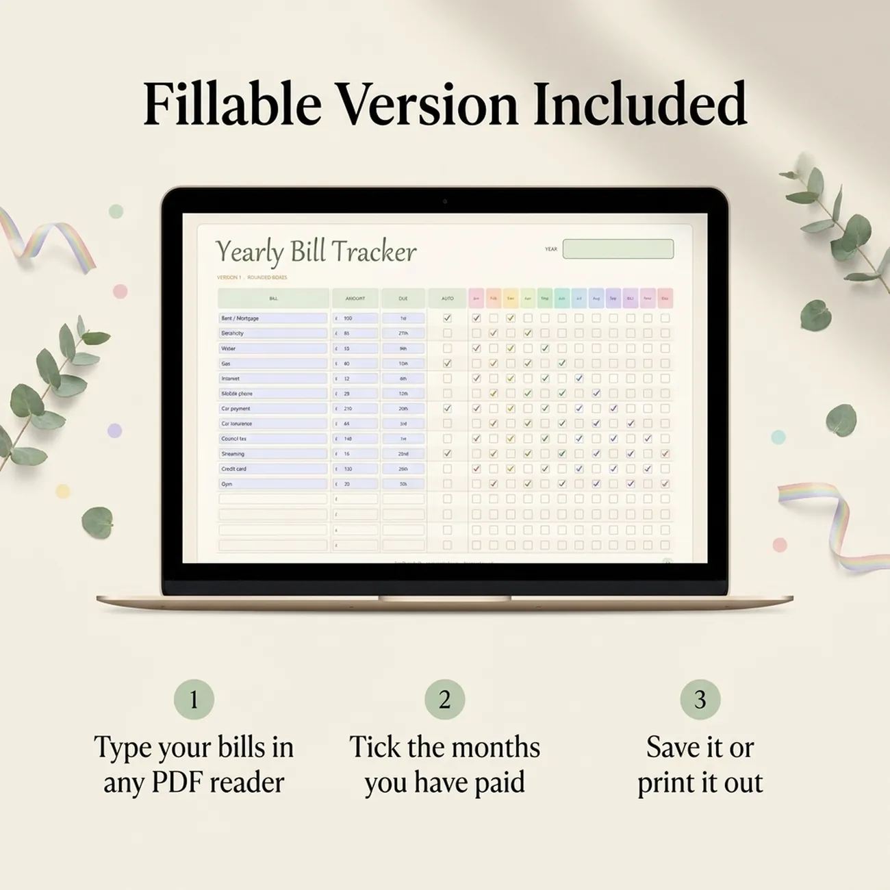 Fillable Version Included thumbnail