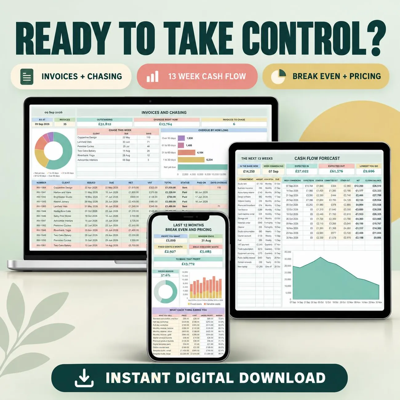 Invoices, Cash Flow & Break Even thumbnail