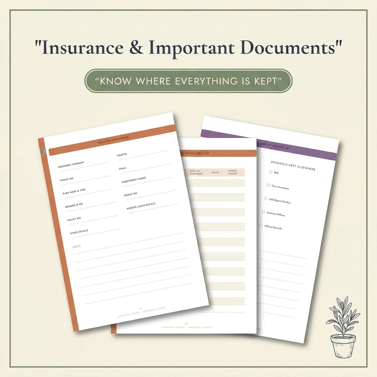 Insurance & Important Documents thumbnail