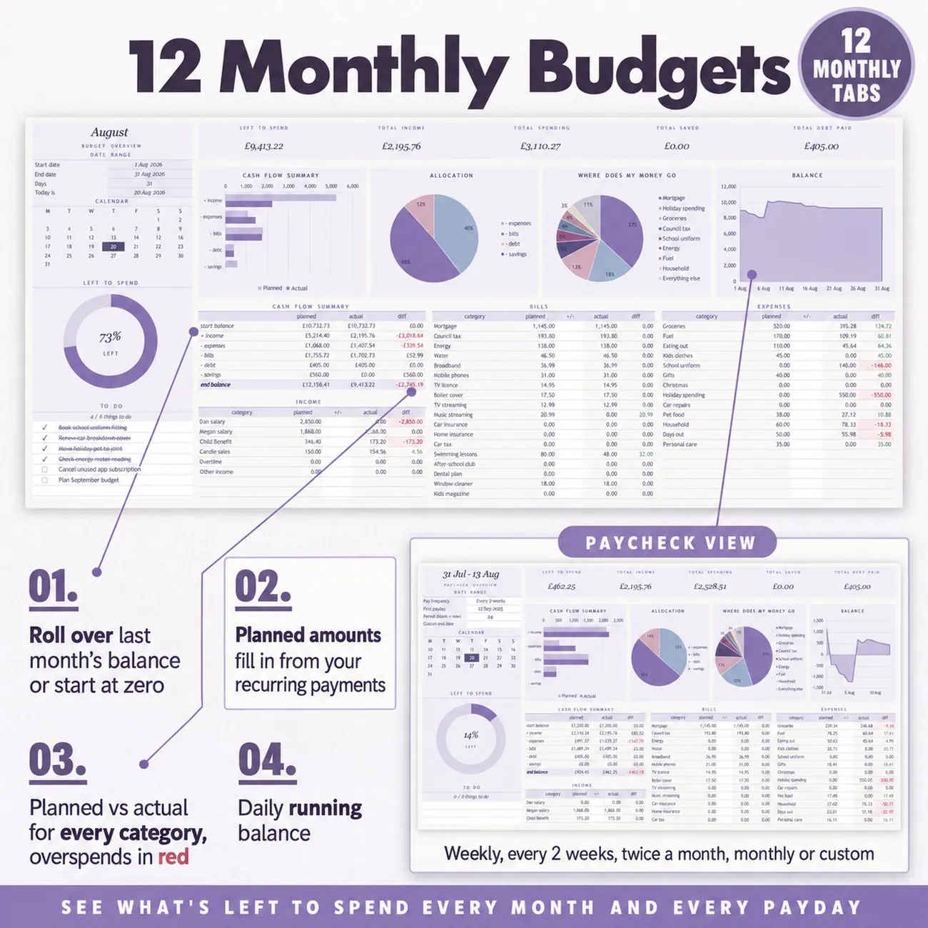 12 Monthly Budgets thumbnail