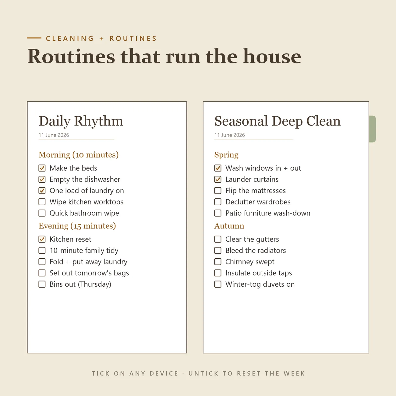 Cleaning & Routines thumbnail