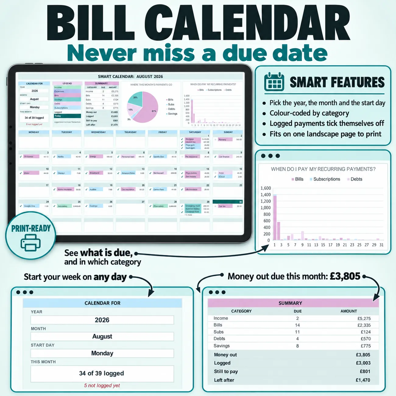 Bill Calendar thumbnail
