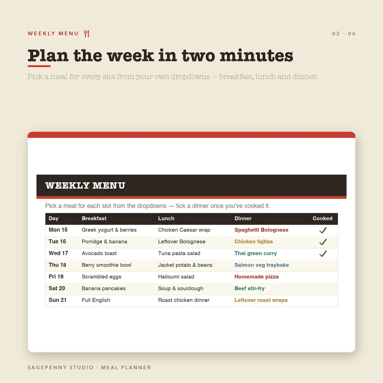 Weekly Menu thumbnail