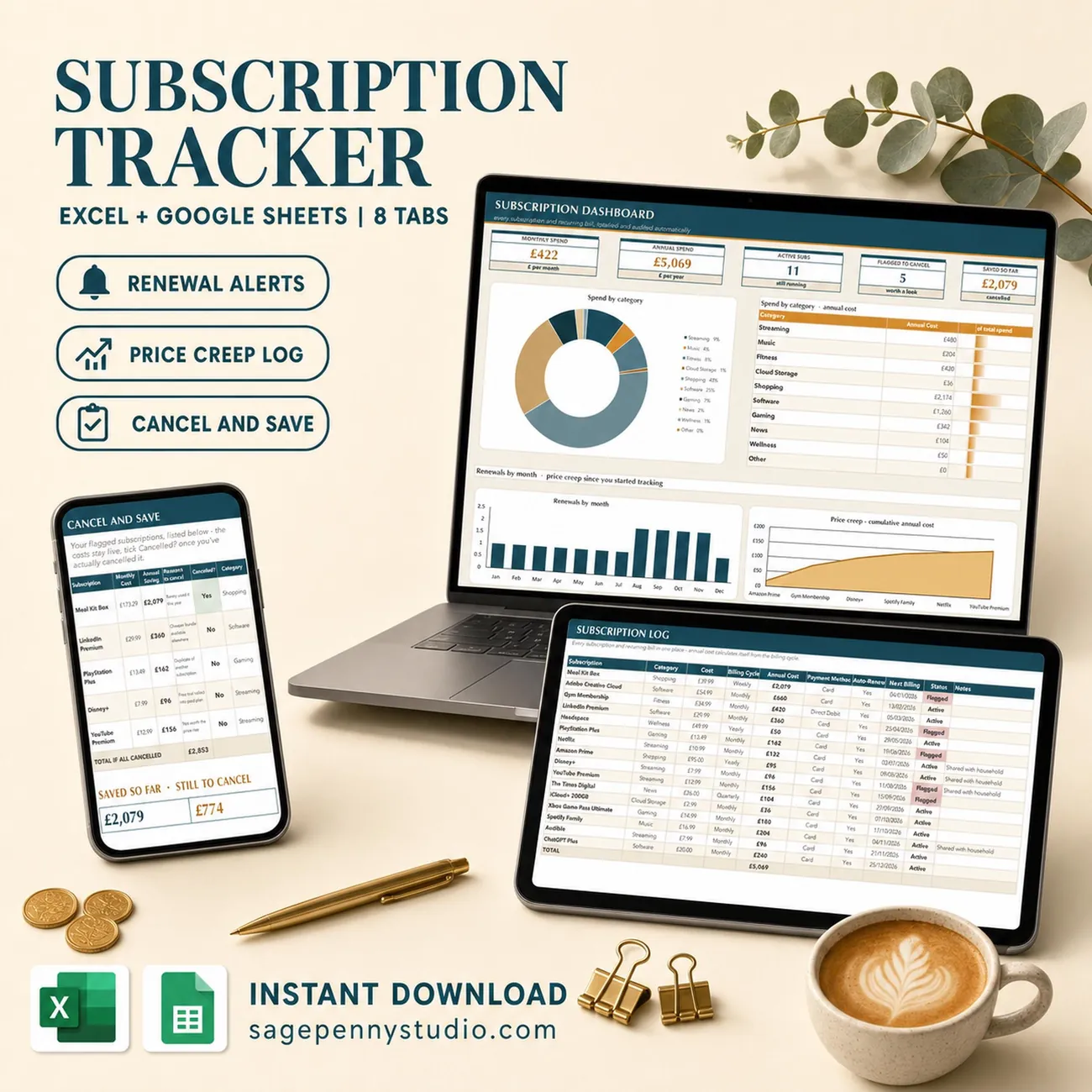Subscription & Bill Audit Tracker - Stop paying for things you forgot you had.