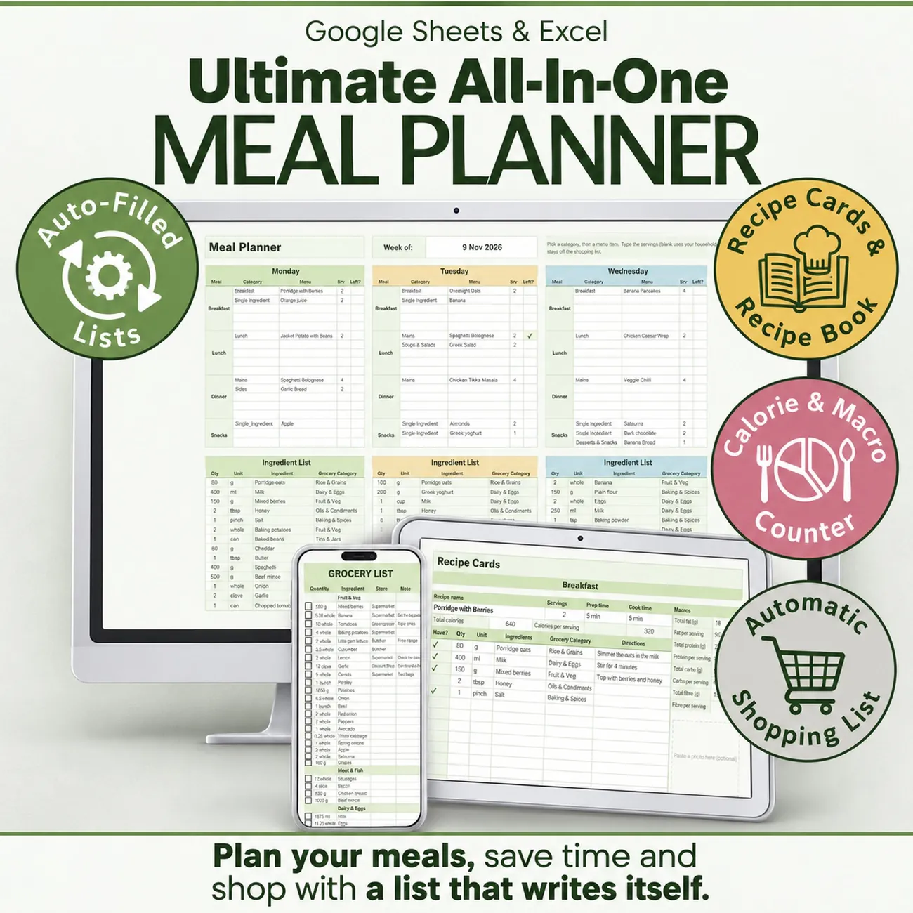 Ultimate All-In-One Meal Planner
